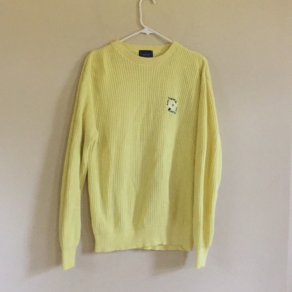 Vantage yellow sweater ❤️🌿🐬t6